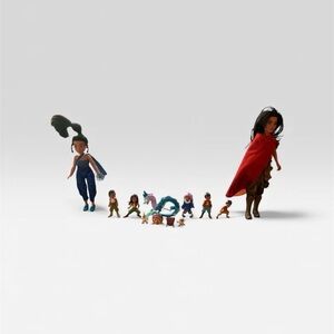 Raya Barbie dolls & Raya figurine bundle